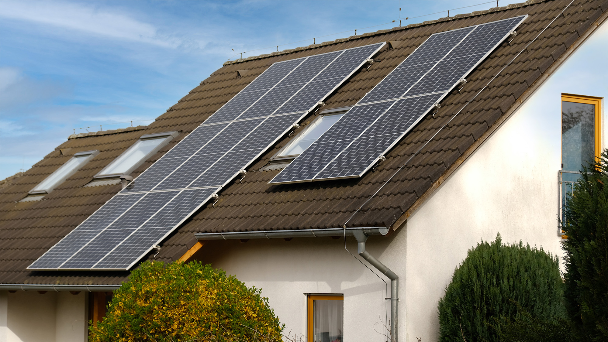 Large solar panels residential